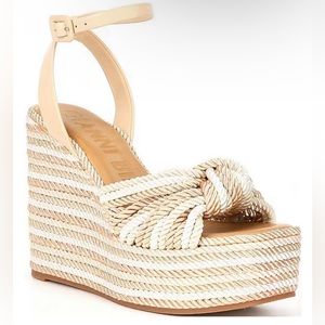 (NWOT) Leena Corded Knot Platform Wedge Sandals